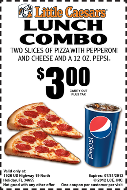 Similar to Little Caesars If the thought of Little Caesars gets your mouth watering, you're going to love how much you can save using one of their 7 coupons for December. While these coupons will get you a great deal, new offers are being added daily. When you need a fast and easy dinner, Little Ceasars is the place to go.